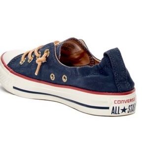 Sz 7.5 Converse NWOT shoreline low top navy
